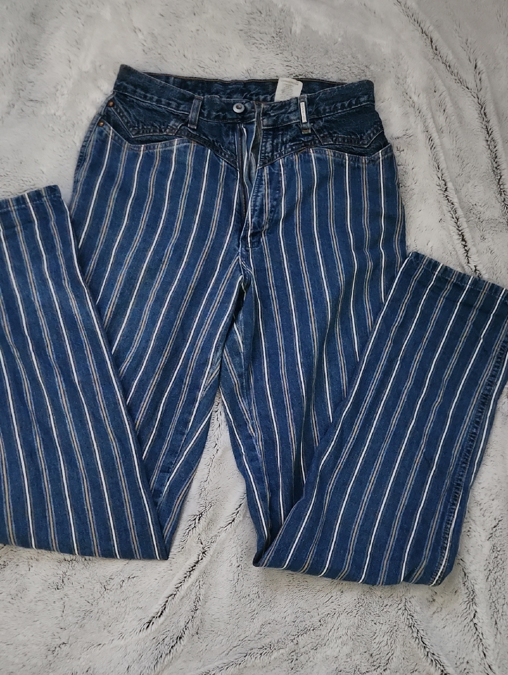 VINTAGE Rockies Blue Denim Pin Stripe Jeans